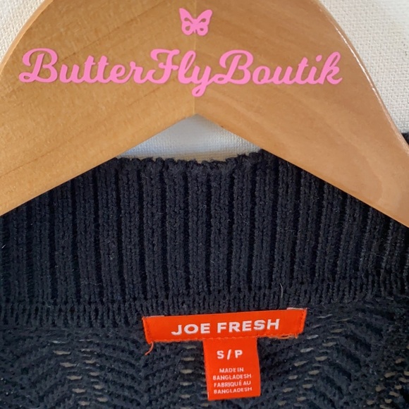 Joe Fresh Black Women's Open-Front Cardigan, Size S/P - Picture 4 of 8